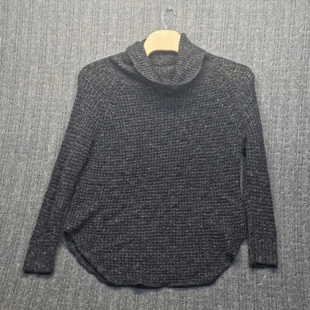 Free‎ People Dylan Tweedy Sweater Small Wool Linen Cowl Neck Marled Oversized FP